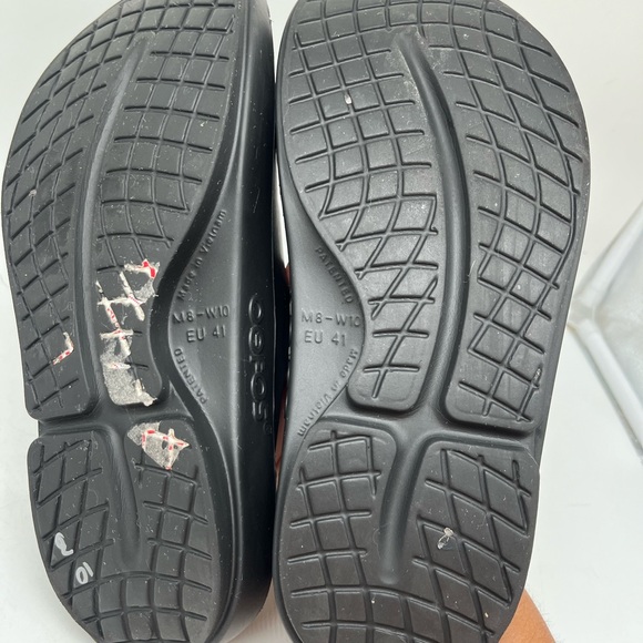 OOFOS OOAAH Unisex Womens 10 Mens 8 Black Slide Sandals Comfort Recovery Used - Picture 7 of 8